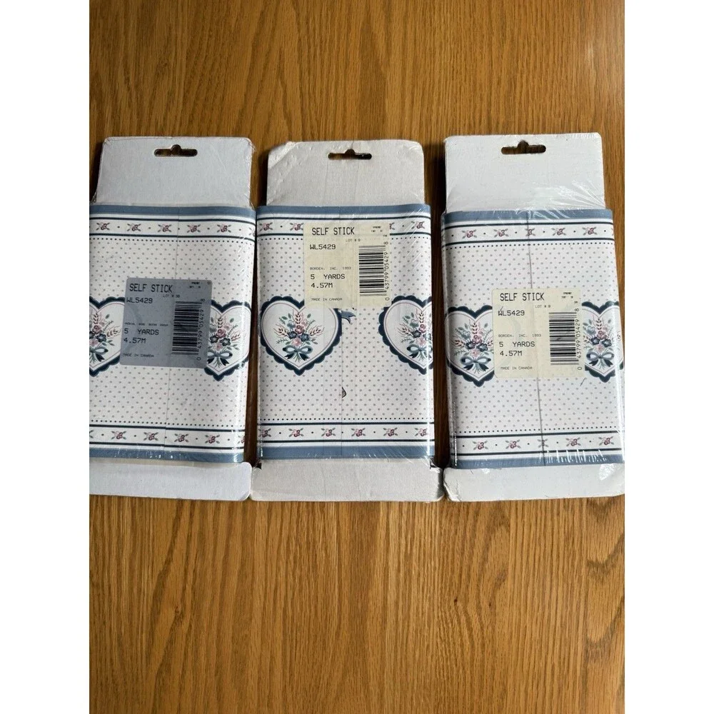 3 Vintage Border Self Stick Teddy Bear Country Theme Removable, Peel & Stick